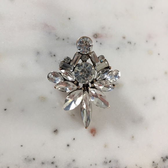 🆑 "Colette" Earrings || Clear Crystal Statement - Picture 6 of 12